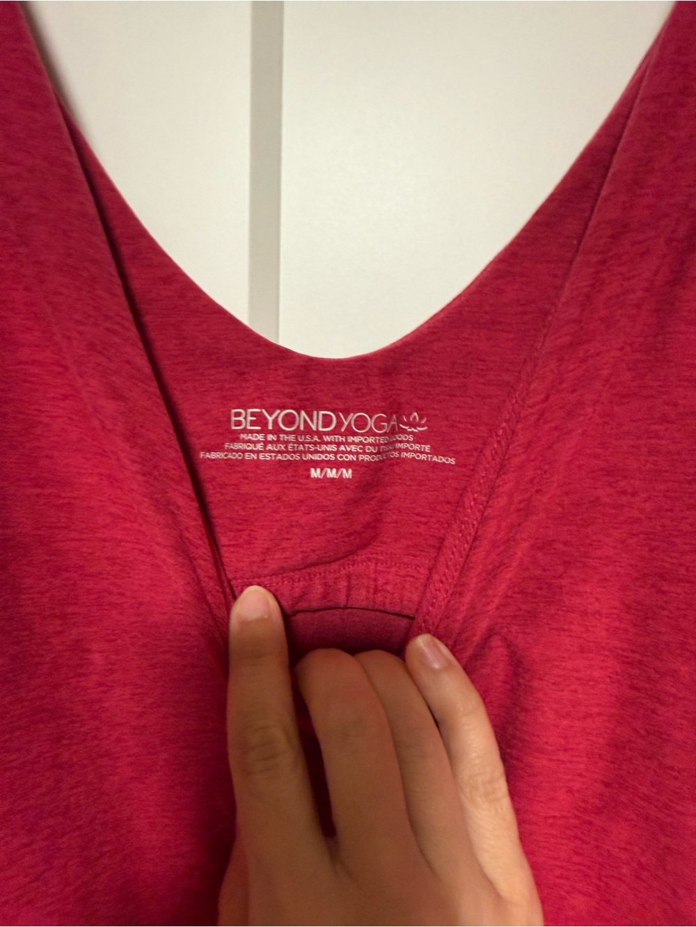 Beyond Yoga Pink/Fuchsia V-Neck Bodycon Dress with Side Slit size M - Picture 3 of 3